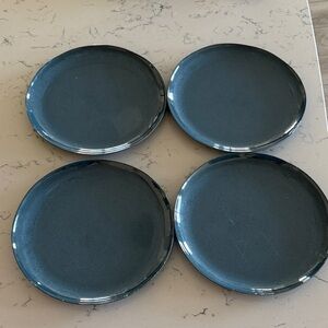 Crate and Barrel 10” Melamine Navy Plates